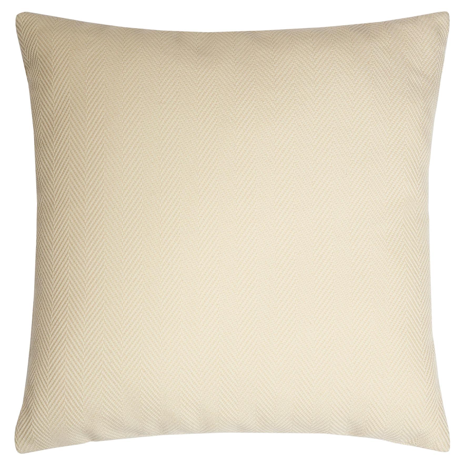 Spiga Herringbone Cushion White For Sale