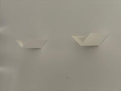 Spigolo Parete Model Metal Pair of Wall Lamps by Quattrifolio, 1970s, Italy