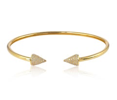 Spike 18 Karat Yellow Gold Diamond Cuff Bracelet
