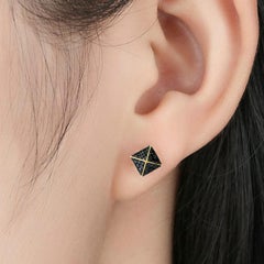 Spike Black Diamond 18 Karat Stud Earrings
