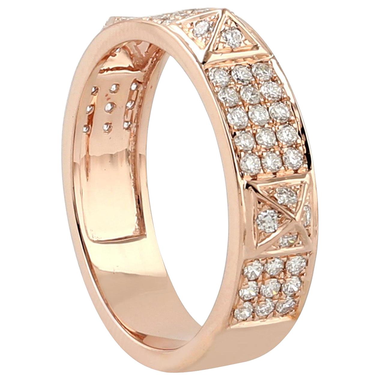 Spike Diamond 18 Karat Gold Ring For Sale