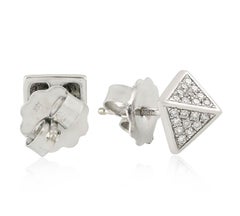 Spike Diamond 18 Karat Gold Stud Earrings