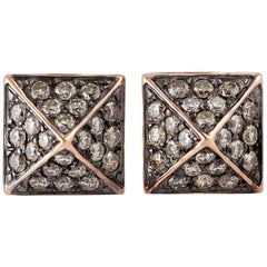 Spike Diamond 18 Karat Stud Earrings