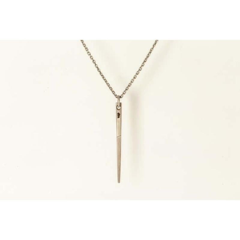 Rough Cut Spike Necklace (0.15 CT, Diamond Slab, DA+DIA) For Sale
