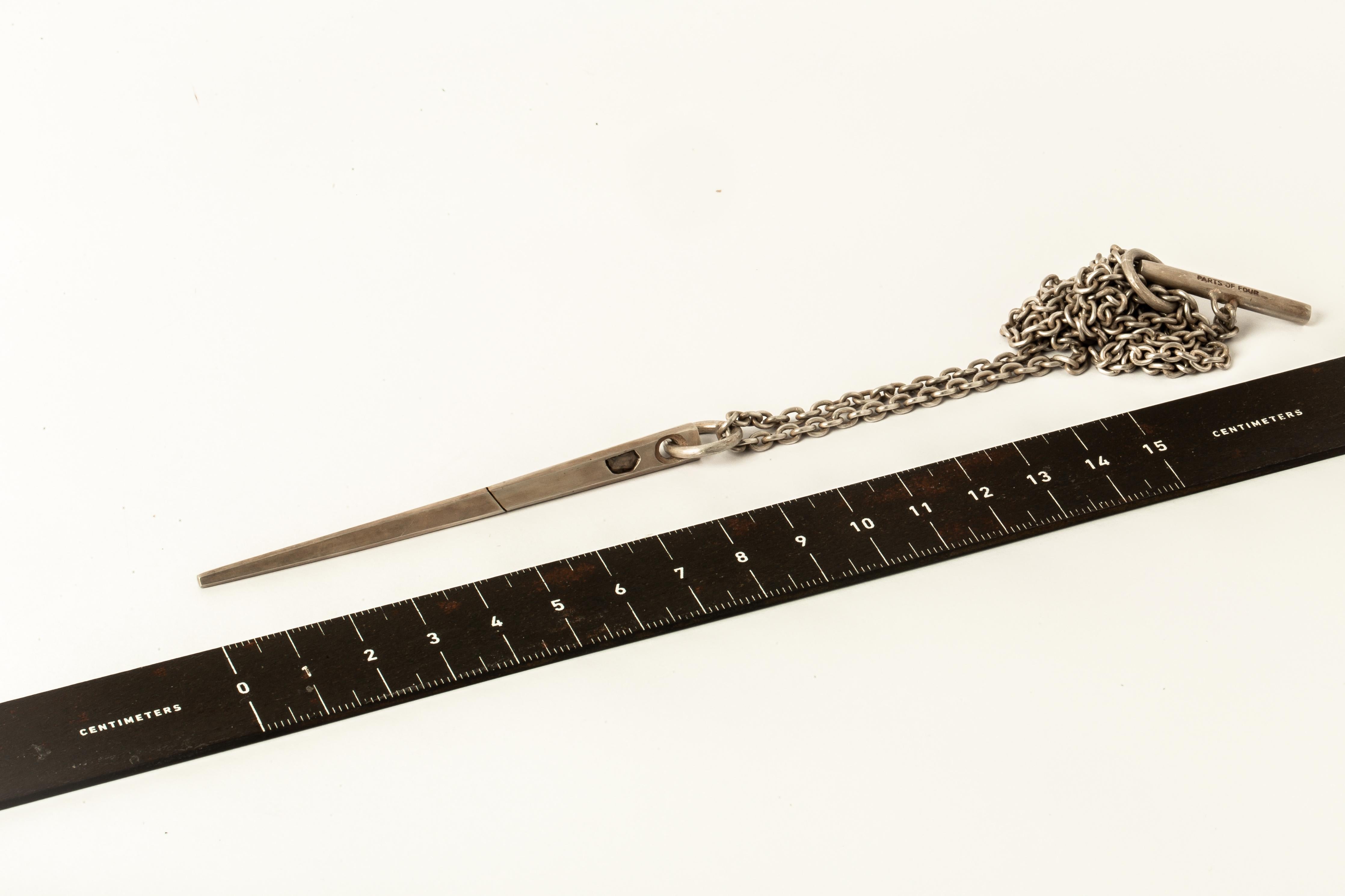 Spike Necklace (0.15 CT, Diamond Slab, DA+DIA) For Sale 1
