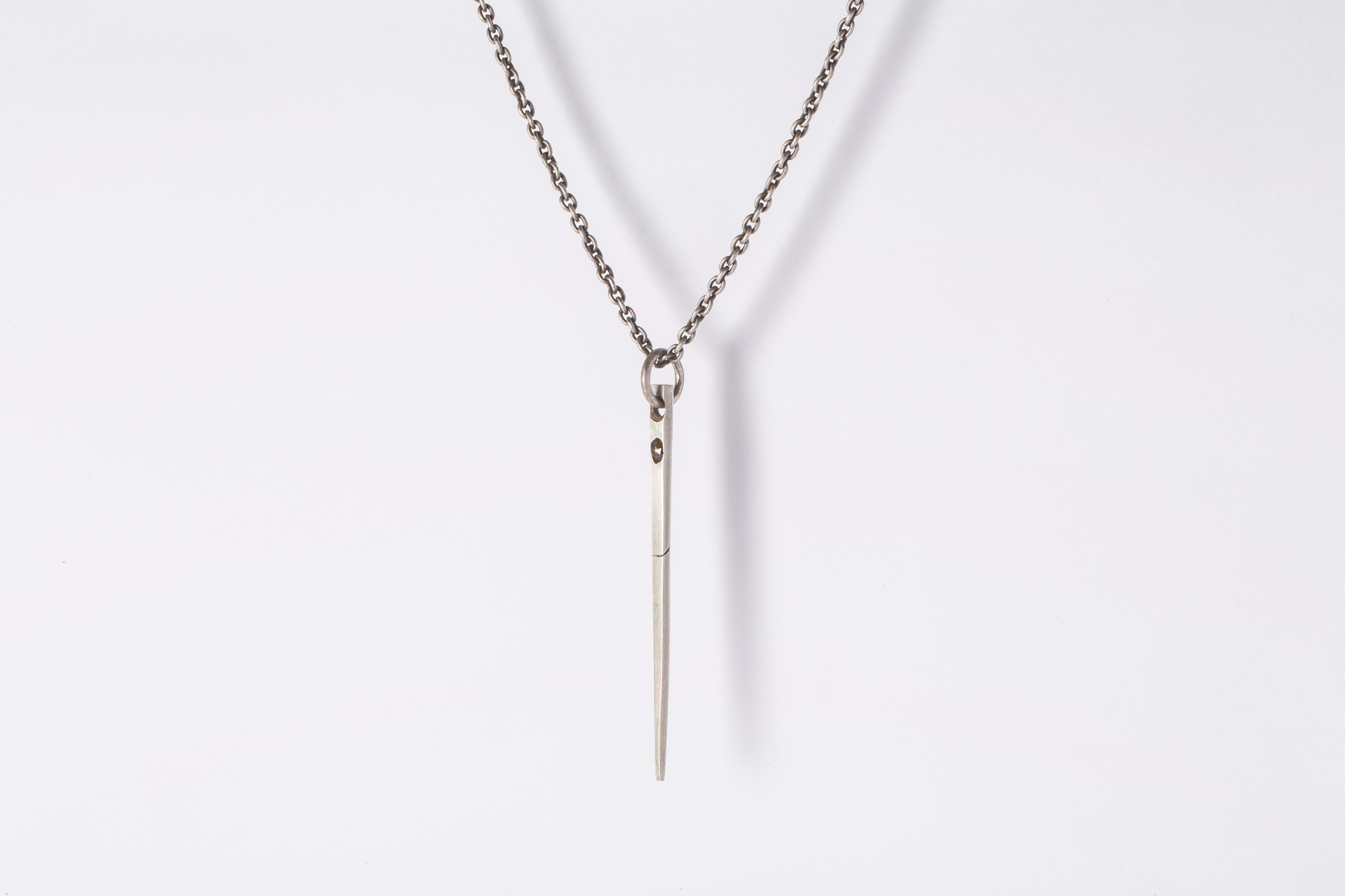 Spike Necklace (0.3 CT, Chunky Diamond Slab, DA+DIA) In New Condition For Sale In PARIS, FR