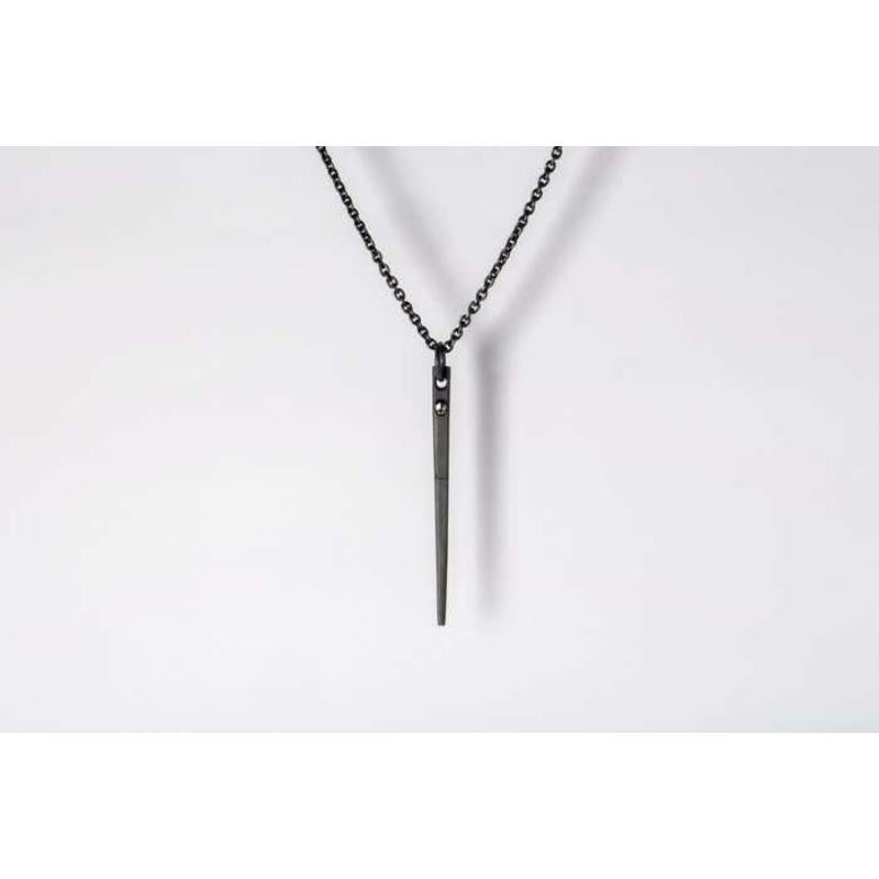 Rough Cut Spike Necklace (0.3 CT, Chunky Diamond Slab, KA+DIA) For Sale