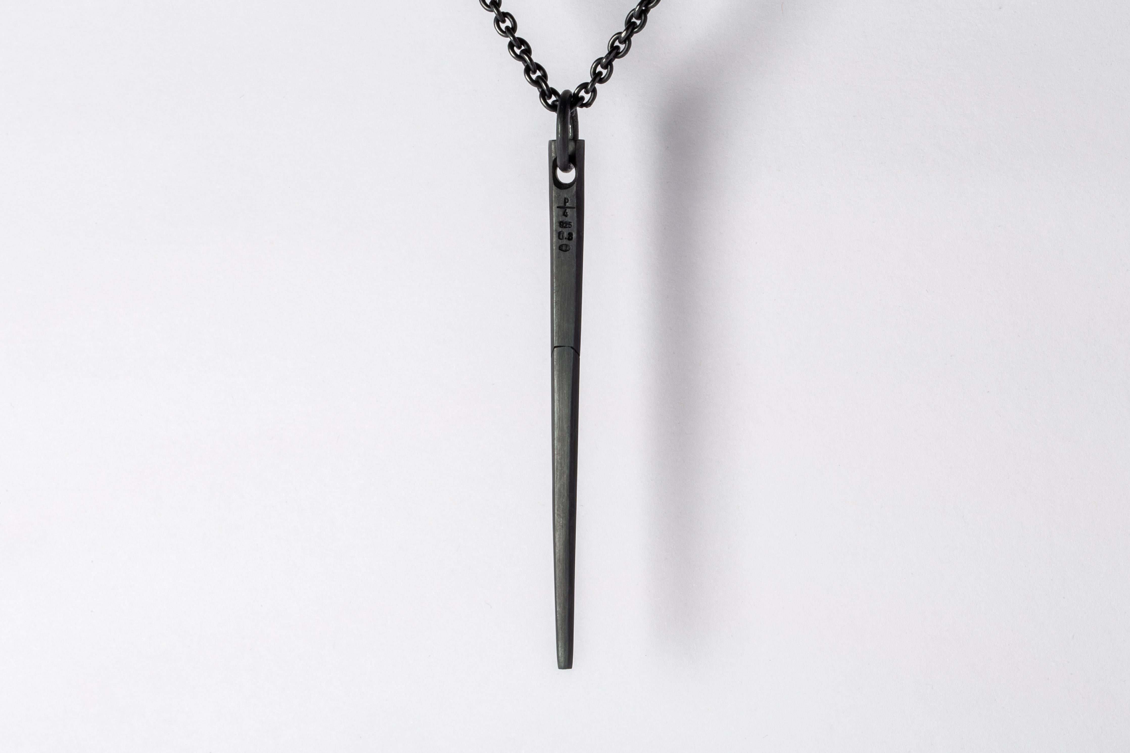 Spike Necklace (0.3 CT, Chunky Diamond Slab, KA+DIA) In New Condition For Sale In PARIS, FR