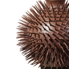 Spiked Porcelain Table Lamp – Brown Mottled Glaze