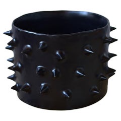 Spikes Black Ceramic Handmade Planter