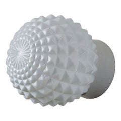 Spiky Spherical Milk Glass Wall Lamp