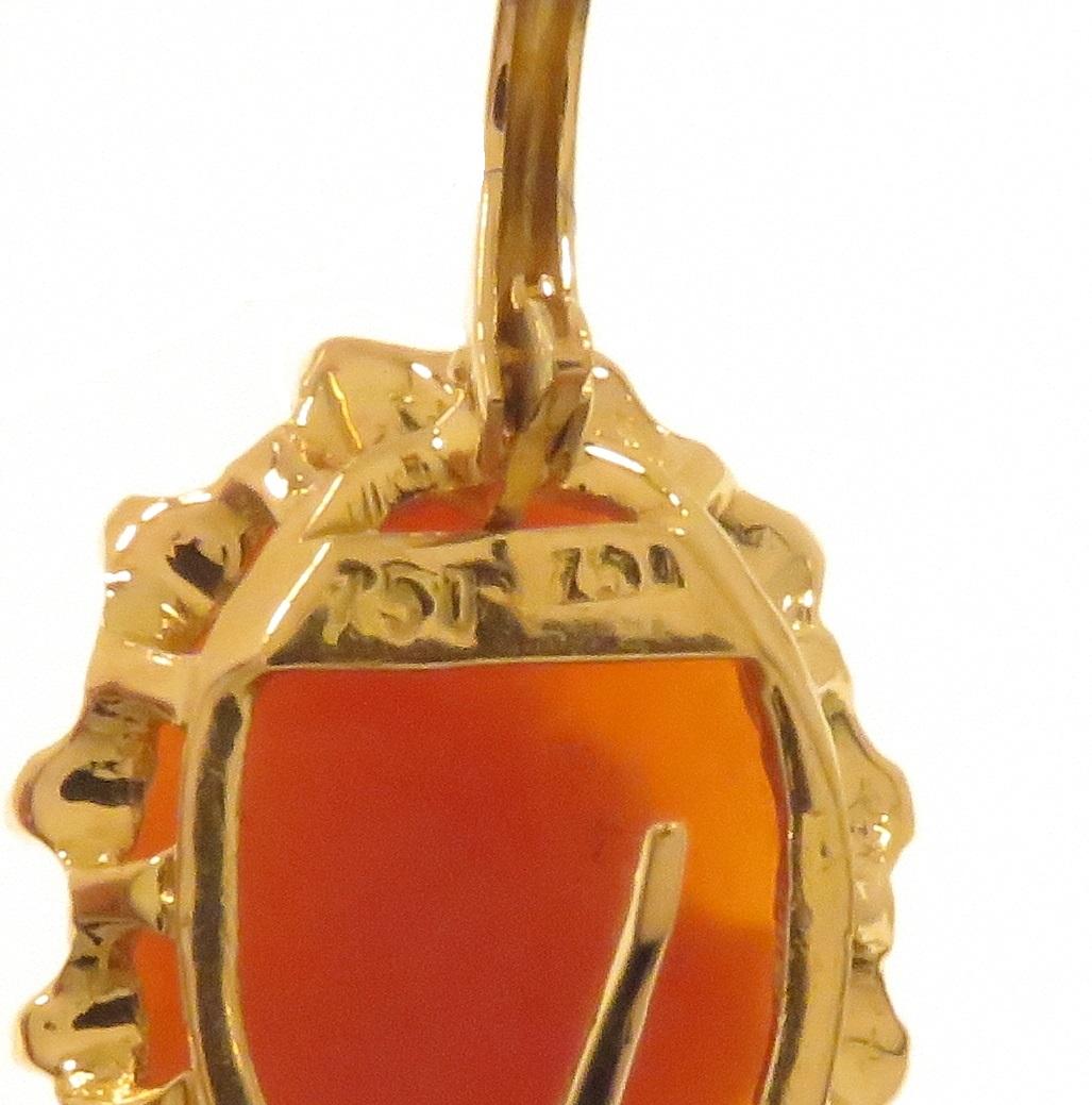 Spilla E Orecchini Con Cameo in Madreperla in Oro Giallo 18k en venta 6