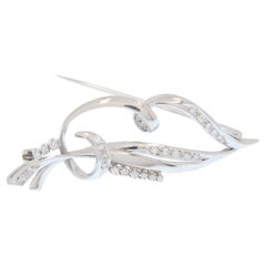 White gold brooch with diamonds 1960