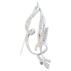Spilla in oro bianco con diamanti 1960