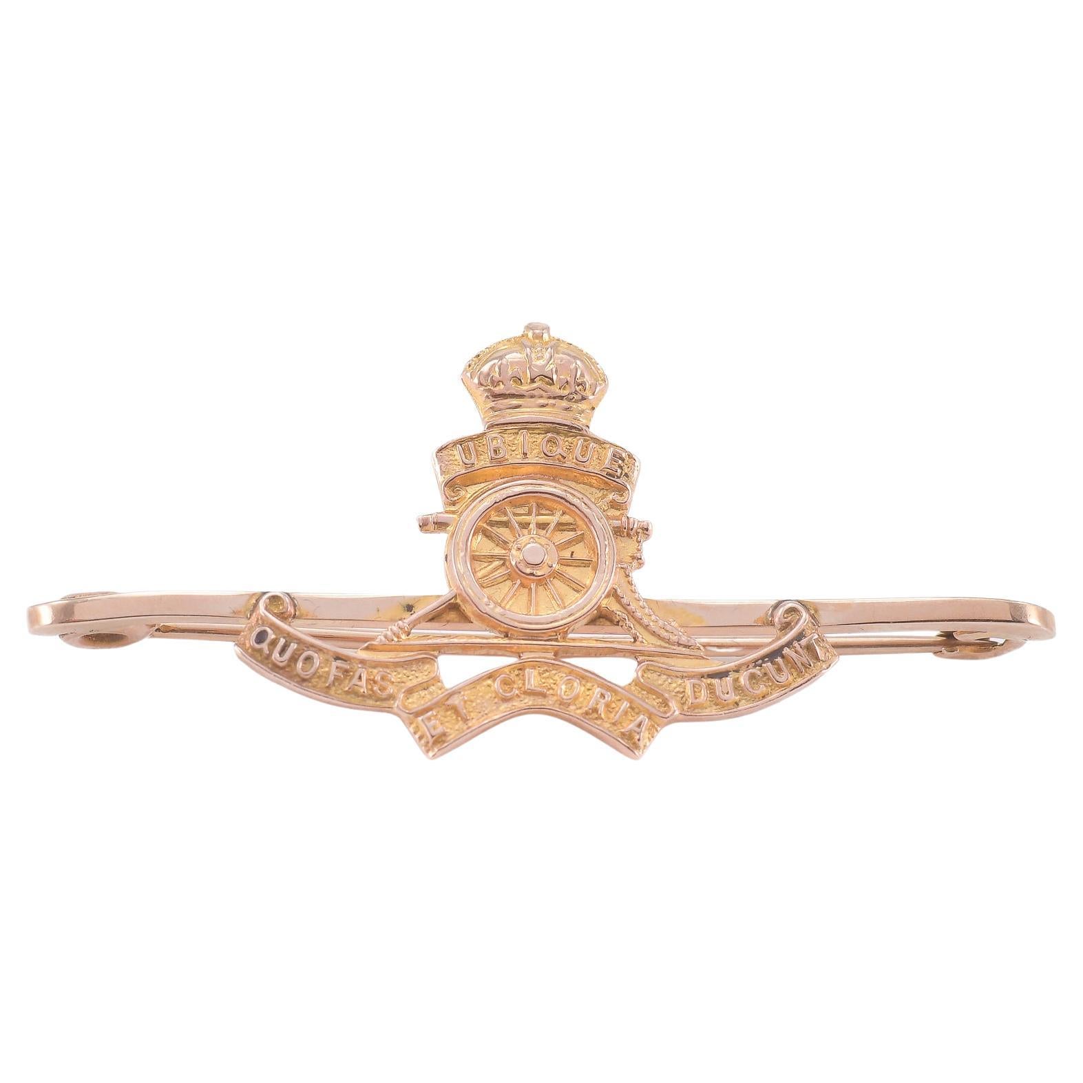 Spilla in oro British Royal Artilery