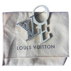 Louis Vuitton LV Love Brooch in White Resin and Swarovski Crystals, Made in France