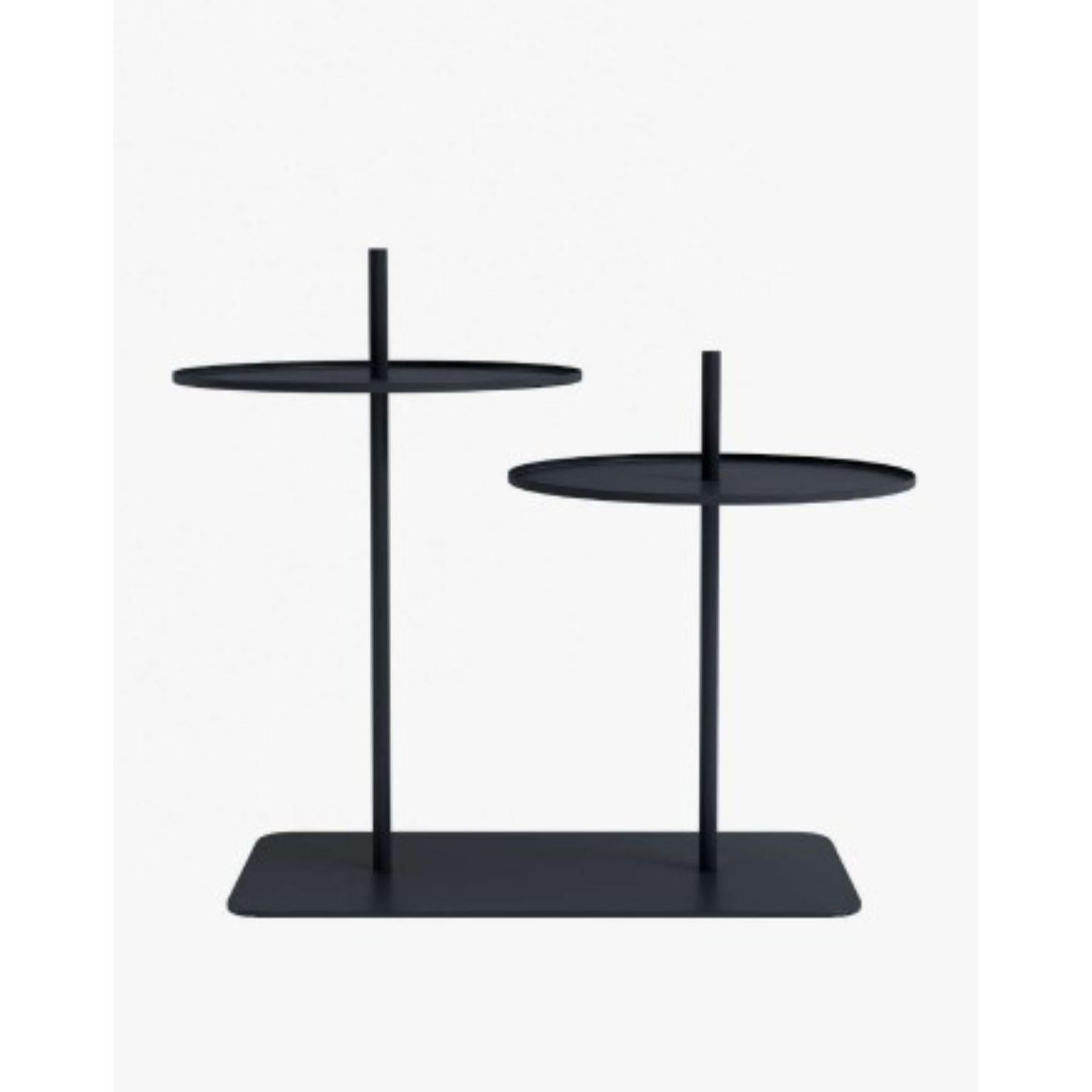 Spin 02 Black Coffee Table by Oito
Dimensions: D41x W73 x H75 cm
Materials: Powder coated steel
Weight: 10 kg
Also Available in different colours.
Suitable for outdoor use.
Assembly design. Registered design.

The idea of a coffee table Spin