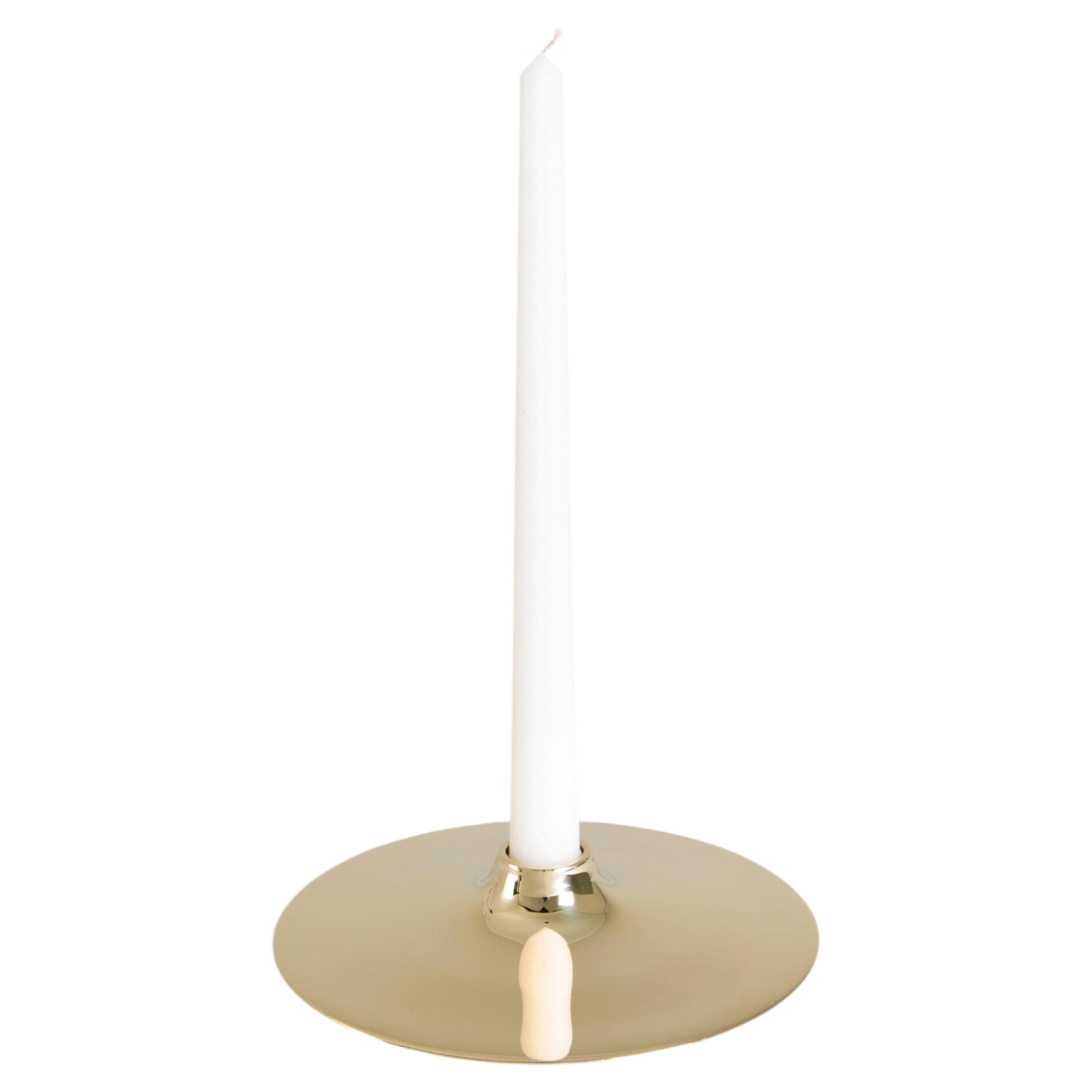 Spin Candle Holder Large in Brass, Viya by Vikram Goyal For Sale