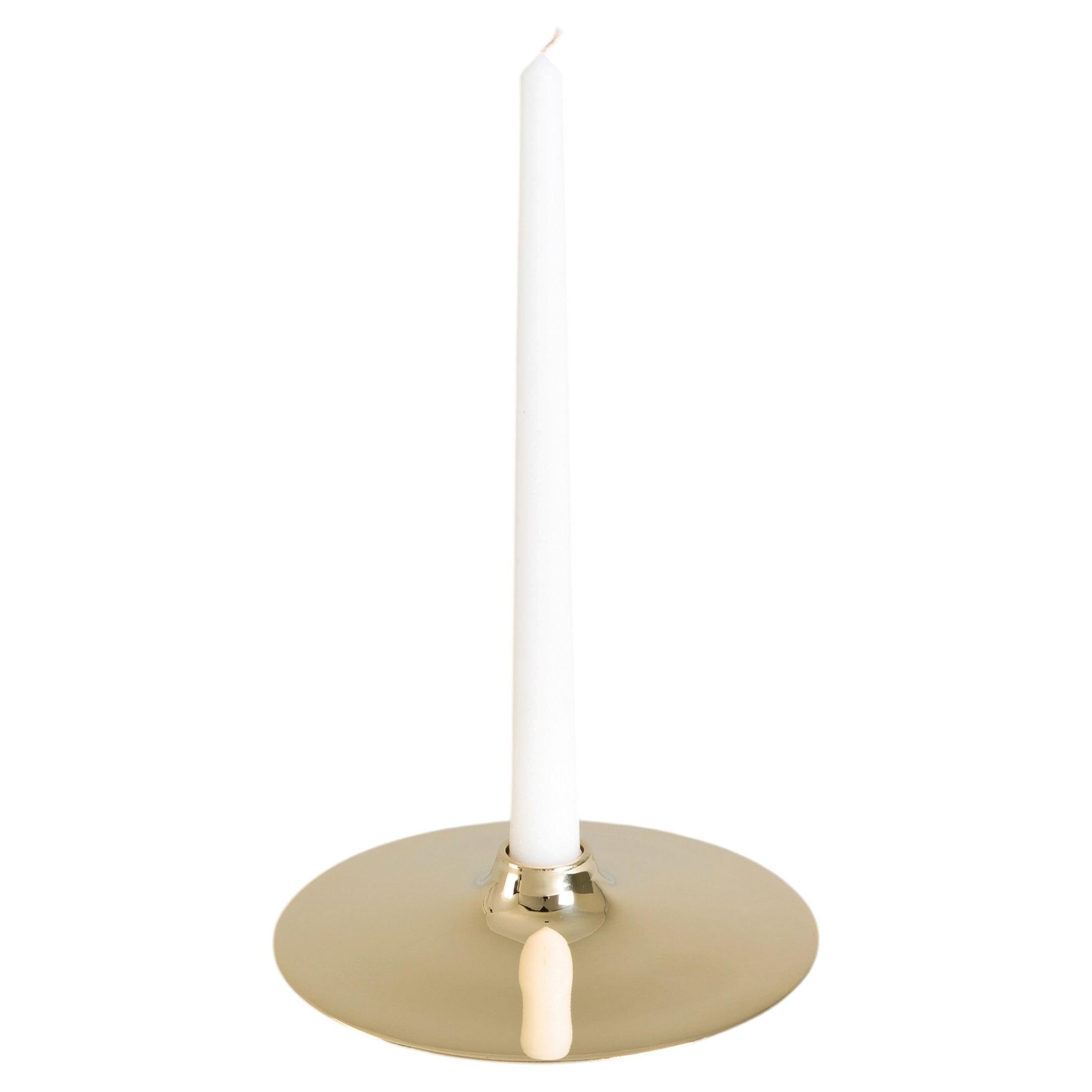 Spin Candle Holder Small in Brass, Viya by Vikram Goyal