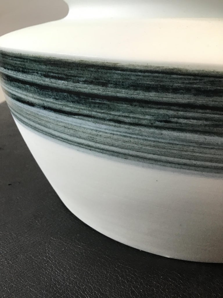 Spin Ceramics Blue Stripe Vase For Sale at 1stDibs