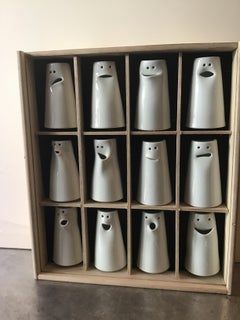 Spin Ceramics Jingdezhen Porcelain Happy Bud Vases by Tong Wei, Set of 12