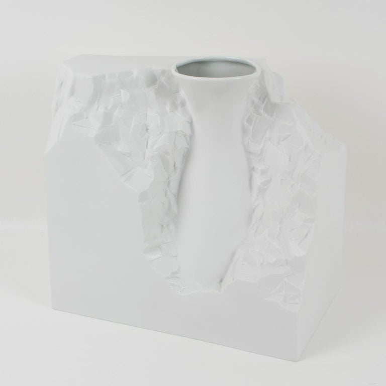 Spin Ceramics Shanghai Asian Modern White Ceramic Vase at 1stDibs
