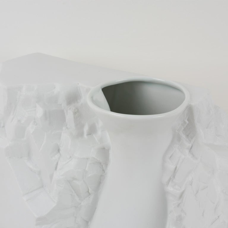Spin Ceramics Shanghai Asian Modern White Ceramic Vase at 1stDibs