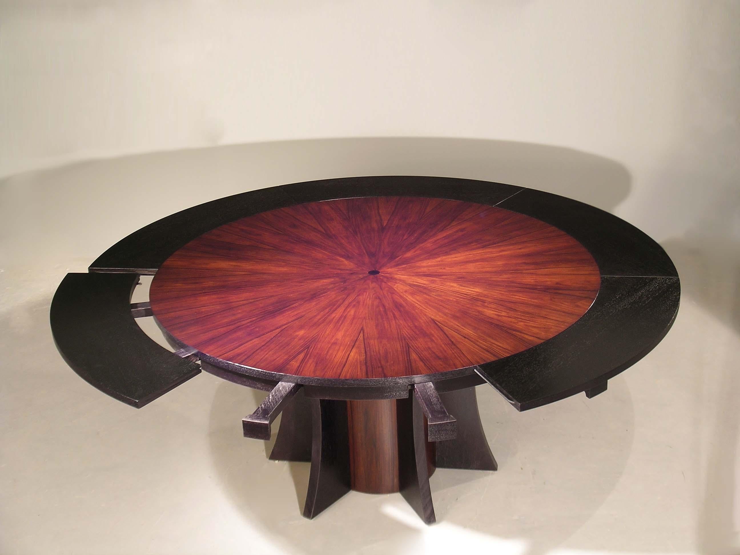 spinning expandable round dining table