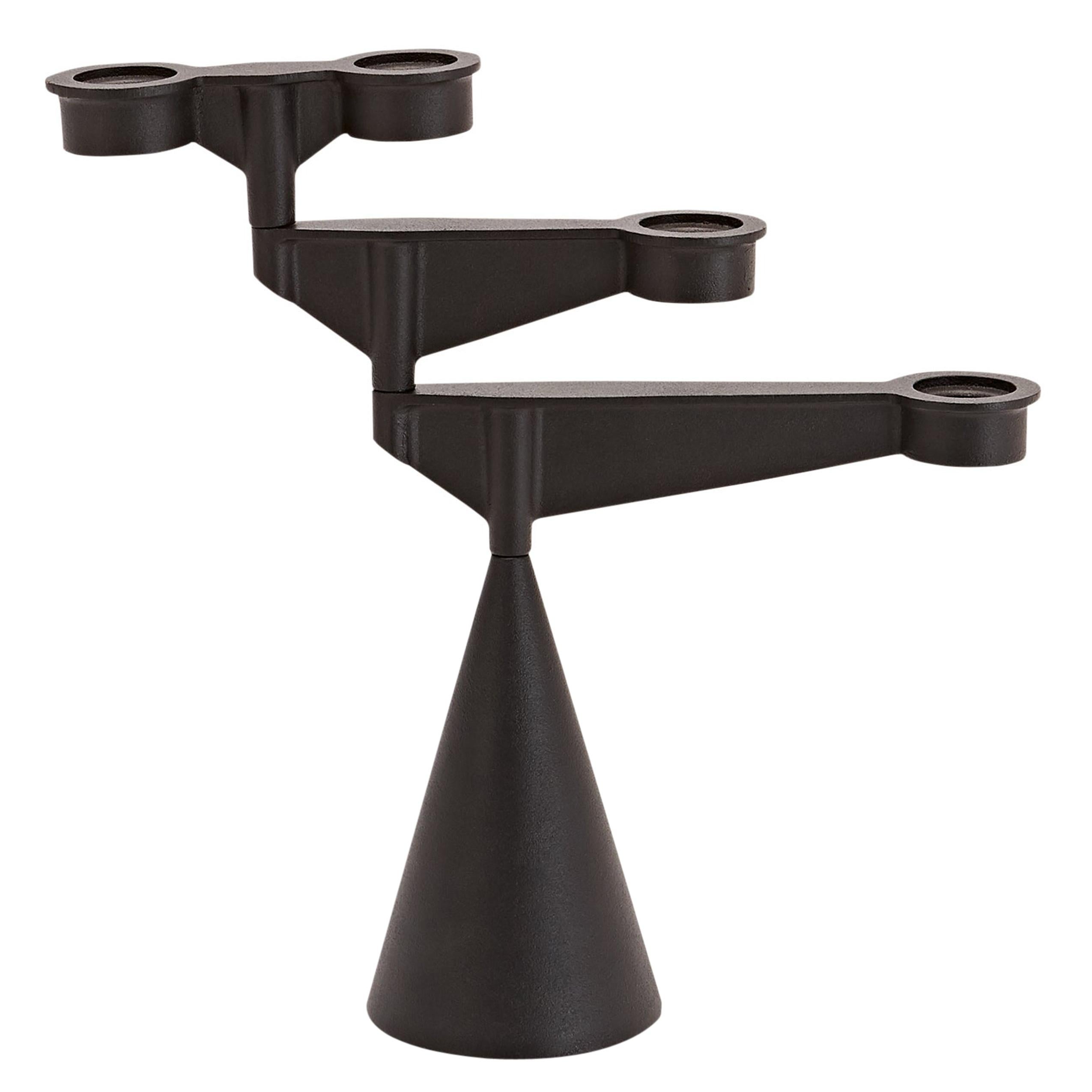 Spin Mini Candelabra in Cast Iron by Tom Dixon For Sale