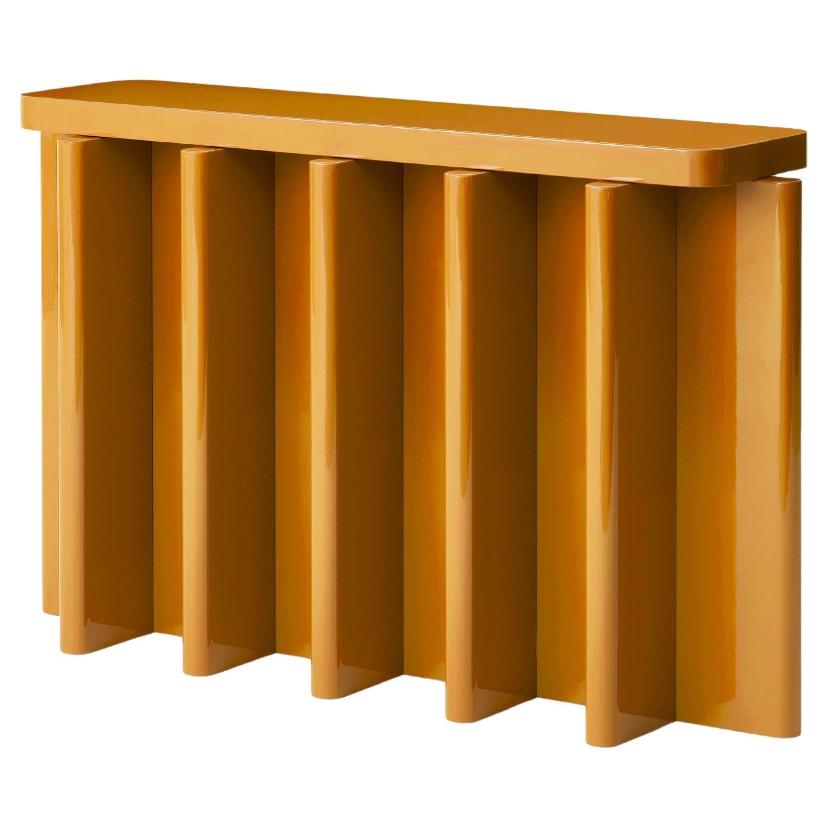 Spina Console C5.1 in Lac Caramel-Yellow by Portego