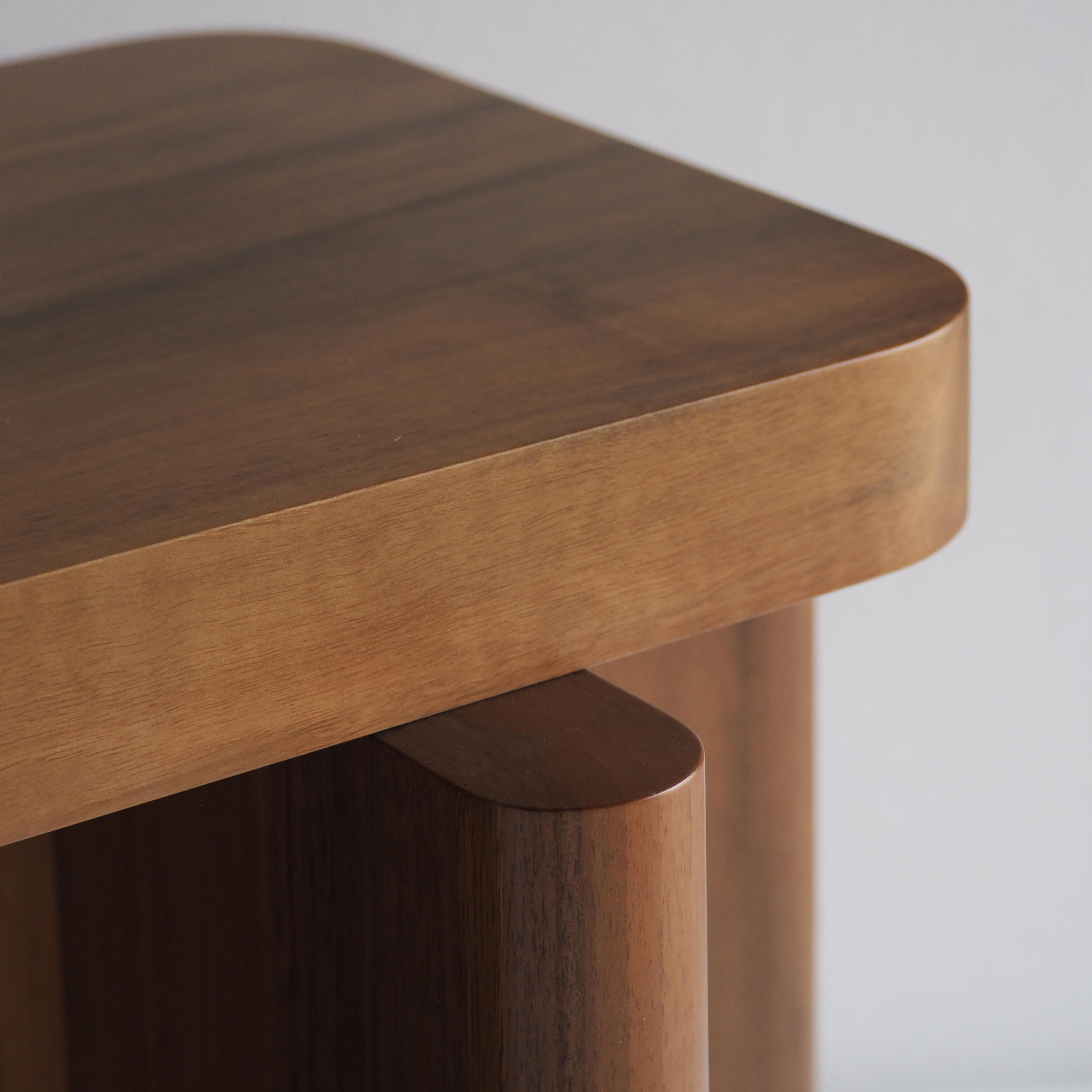 Modern Spina Side Table in Wood 3 Edited by Portego Customizable Bench For Sale