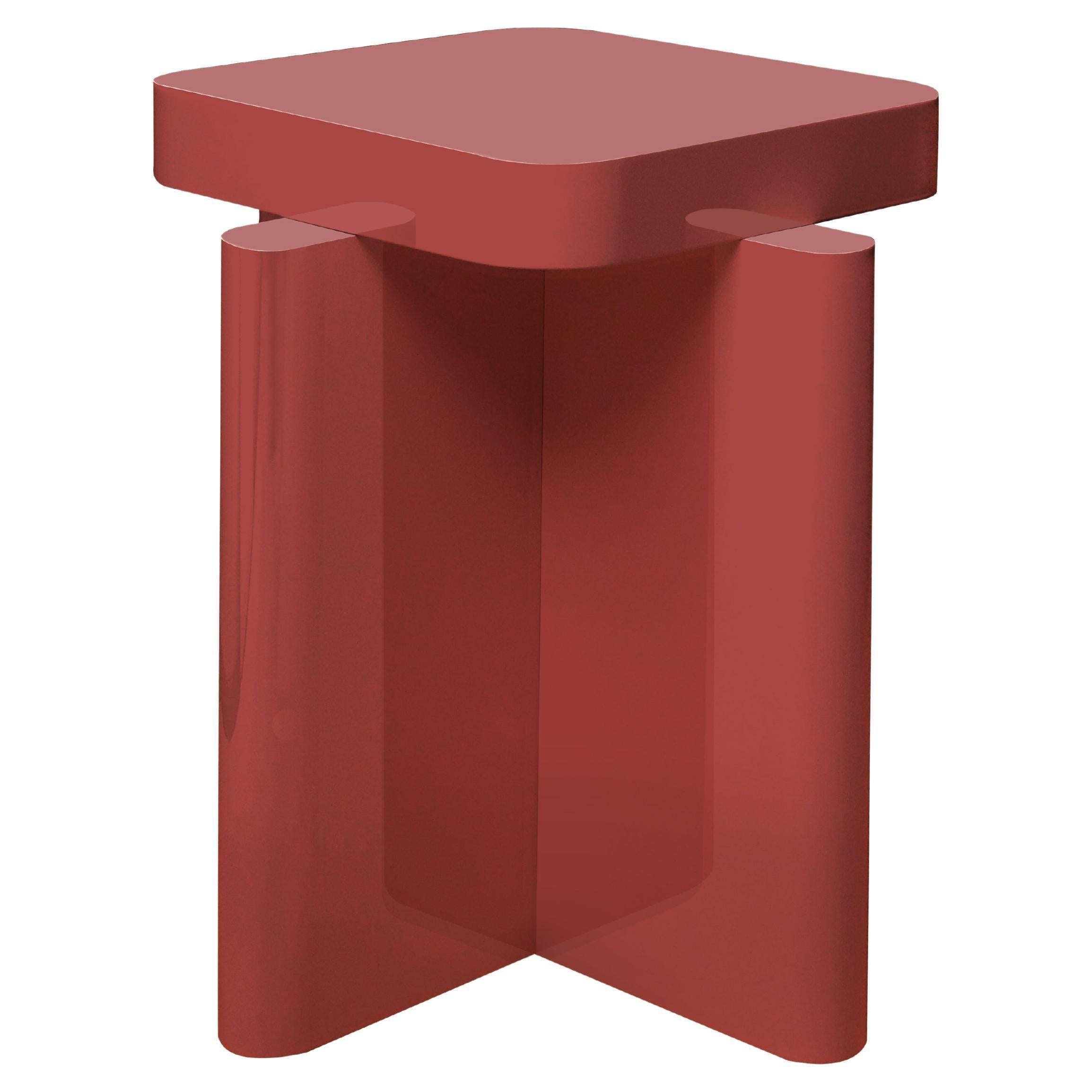 Spina stool by Cara Davide
Dimensions: D 40 x W 40 x H 45 cm 
Materials: wood, Lacquered MDF. 
Also available in colors: bordeaux, caramel, dusty red, off-white, and natural wood.


Spina is a collection of lacquered tables and seatings. The