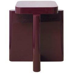 Spina T1.1 Side Table ONE EXHIBITION PIECE in Lac - Bordeaux - Edited by Portego