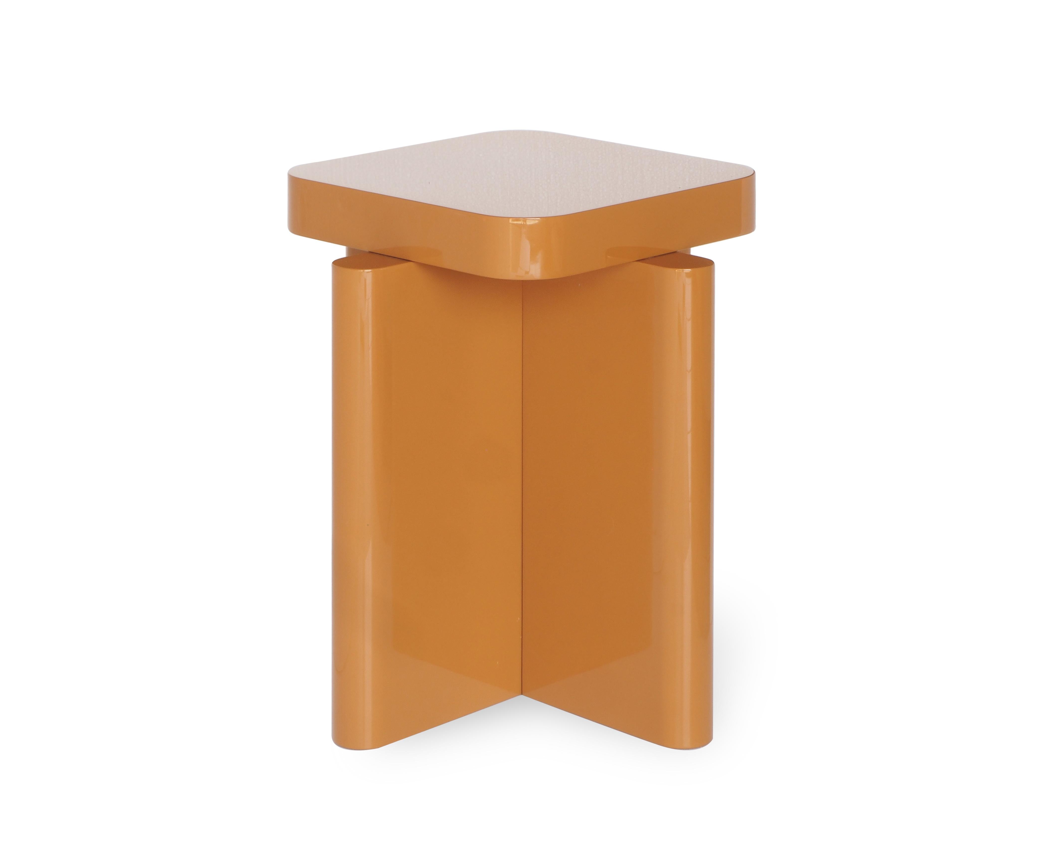 Italian Spina Table in Lac Wood Caramel 1 Edit by Portego For Sale