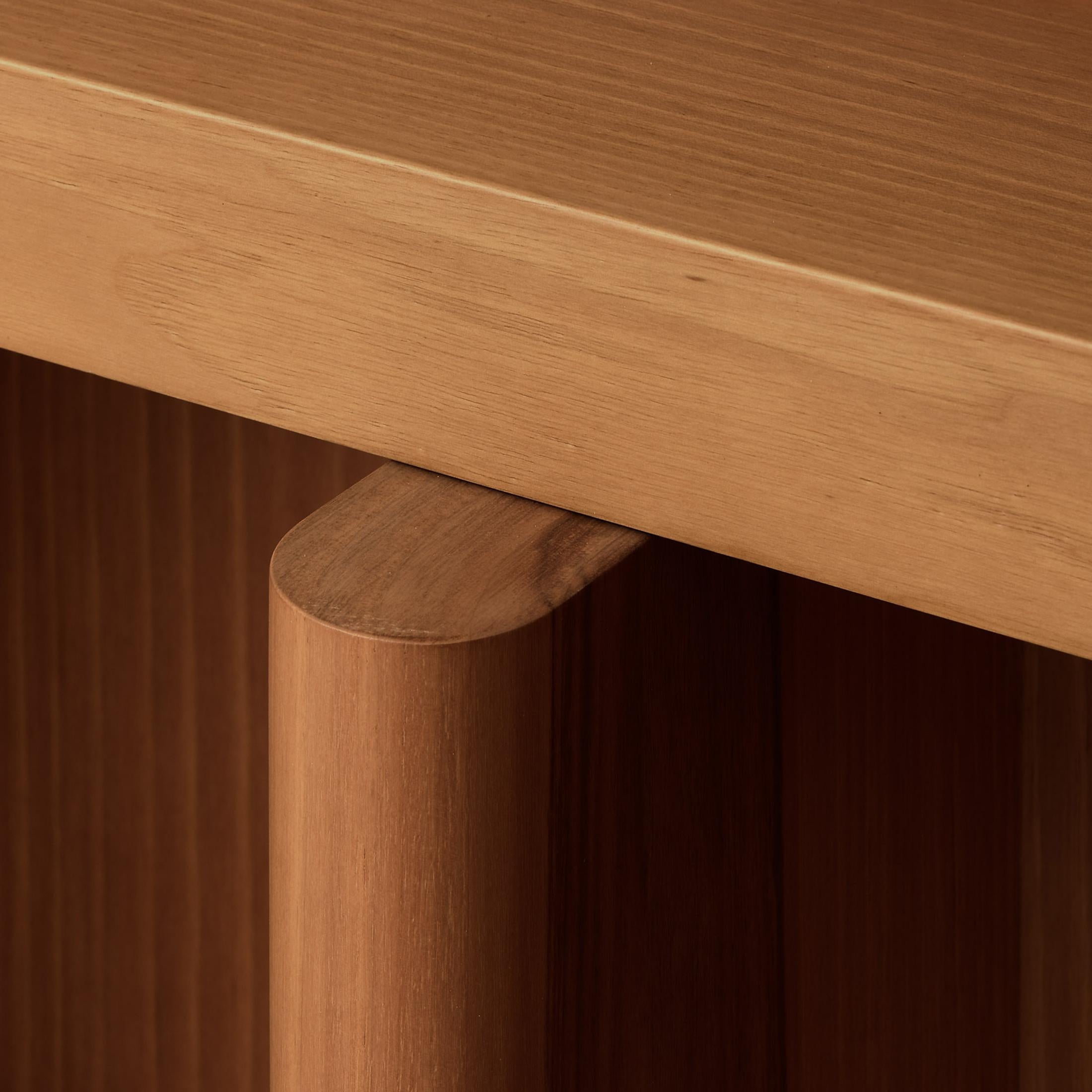 Laque Table Spina en bois laqué Caramel 5 Modèle par Portego en vente