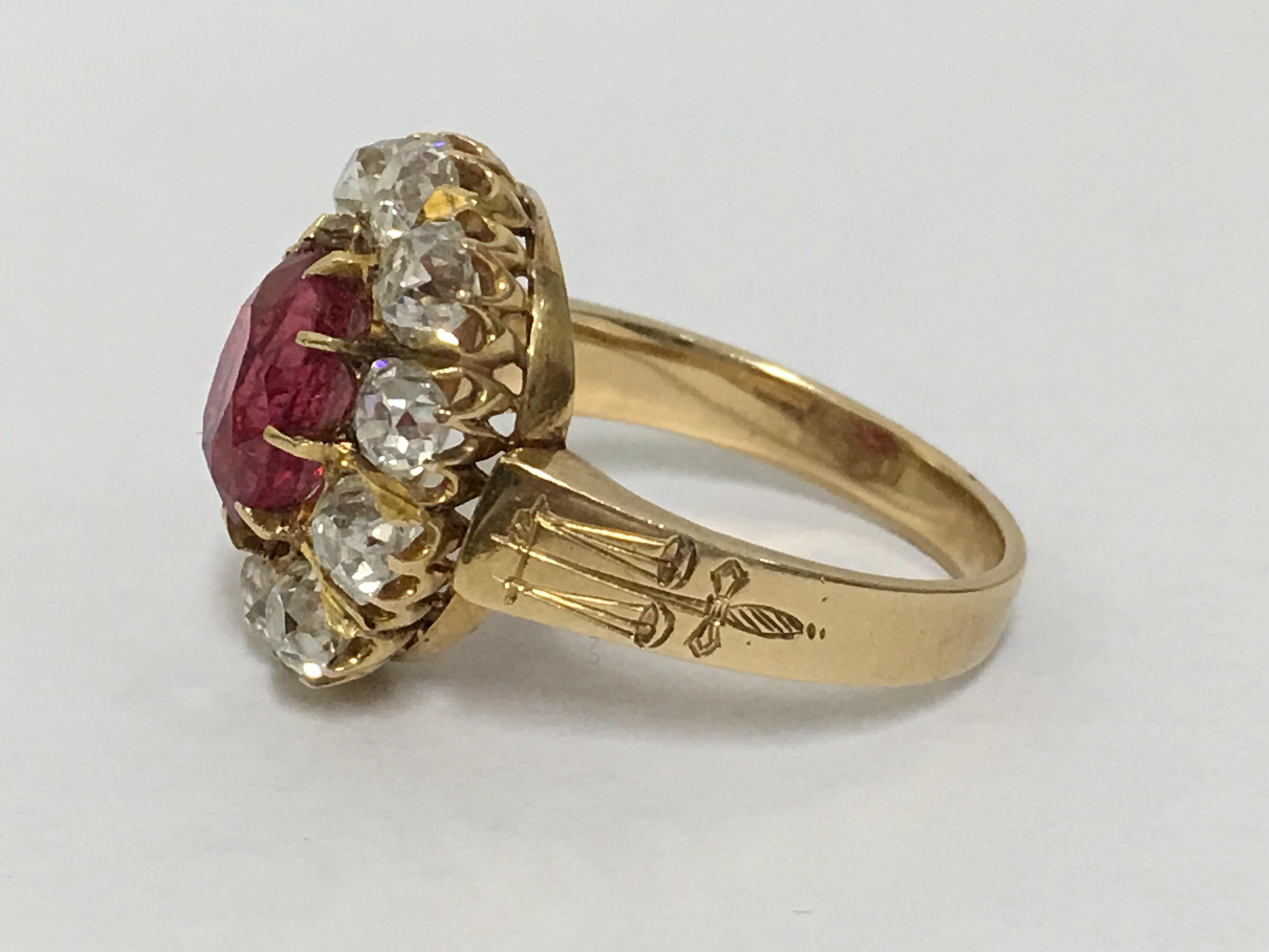 Spinal and Diamonds Antique Ring 5