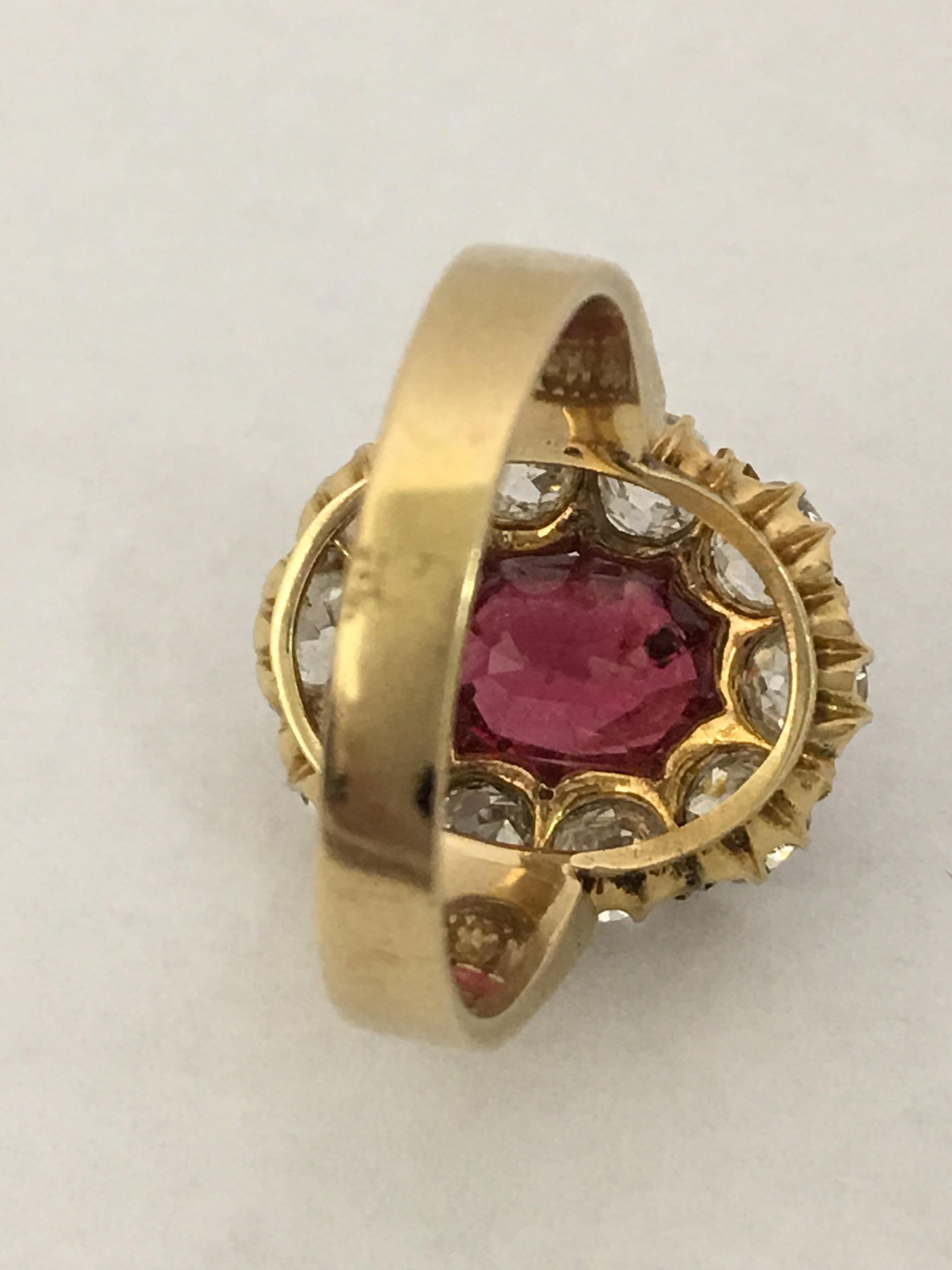 Women's or Men's Spinal and Diamonds Antique Ring