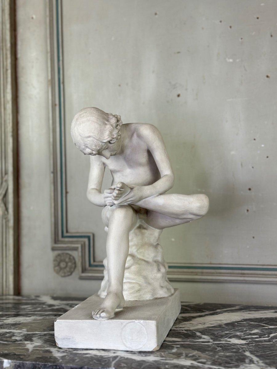 Italian Spinario, Plaster Based On The Antique, Circa 1900 For Sale