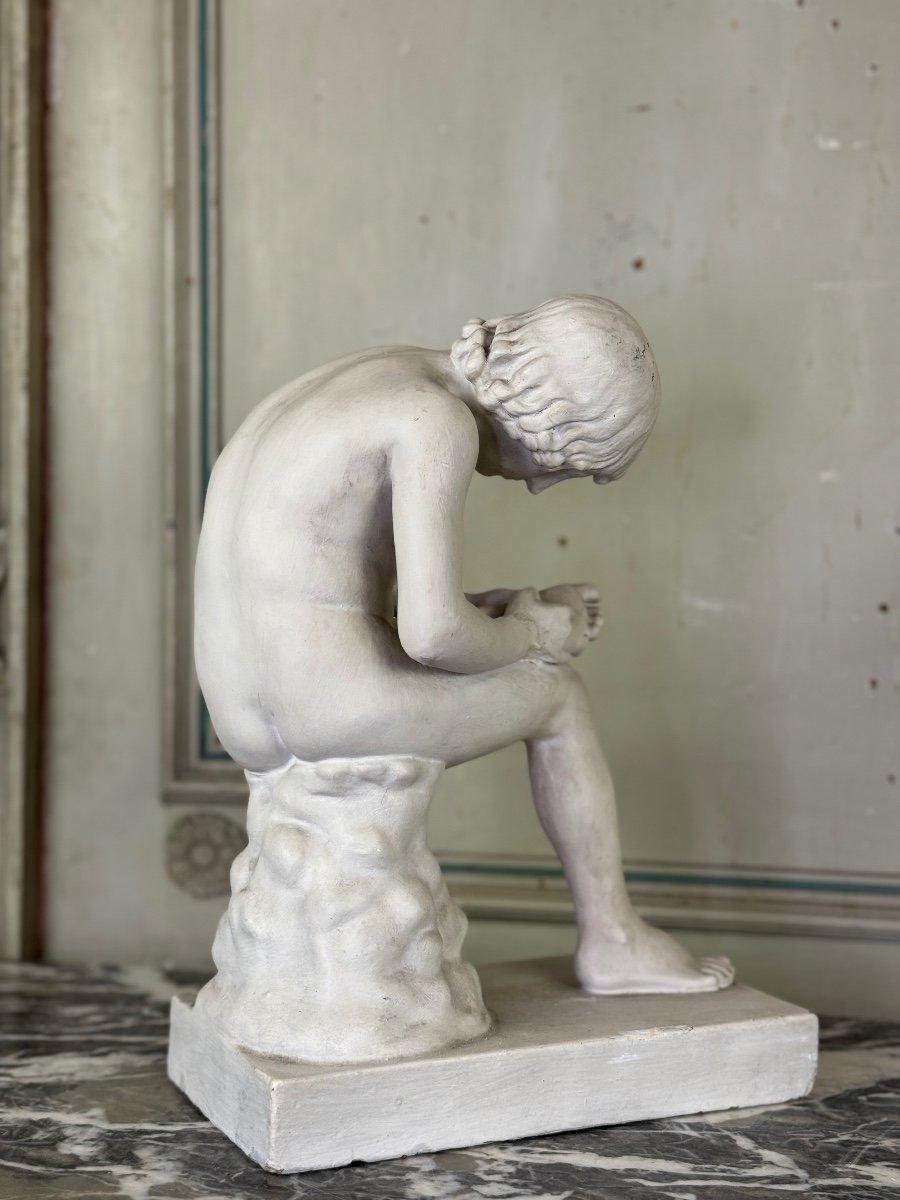 Spinario, Plaster Based On The Antique, Circa 1900 In Good Condition For Sale In Honnelles, WHT