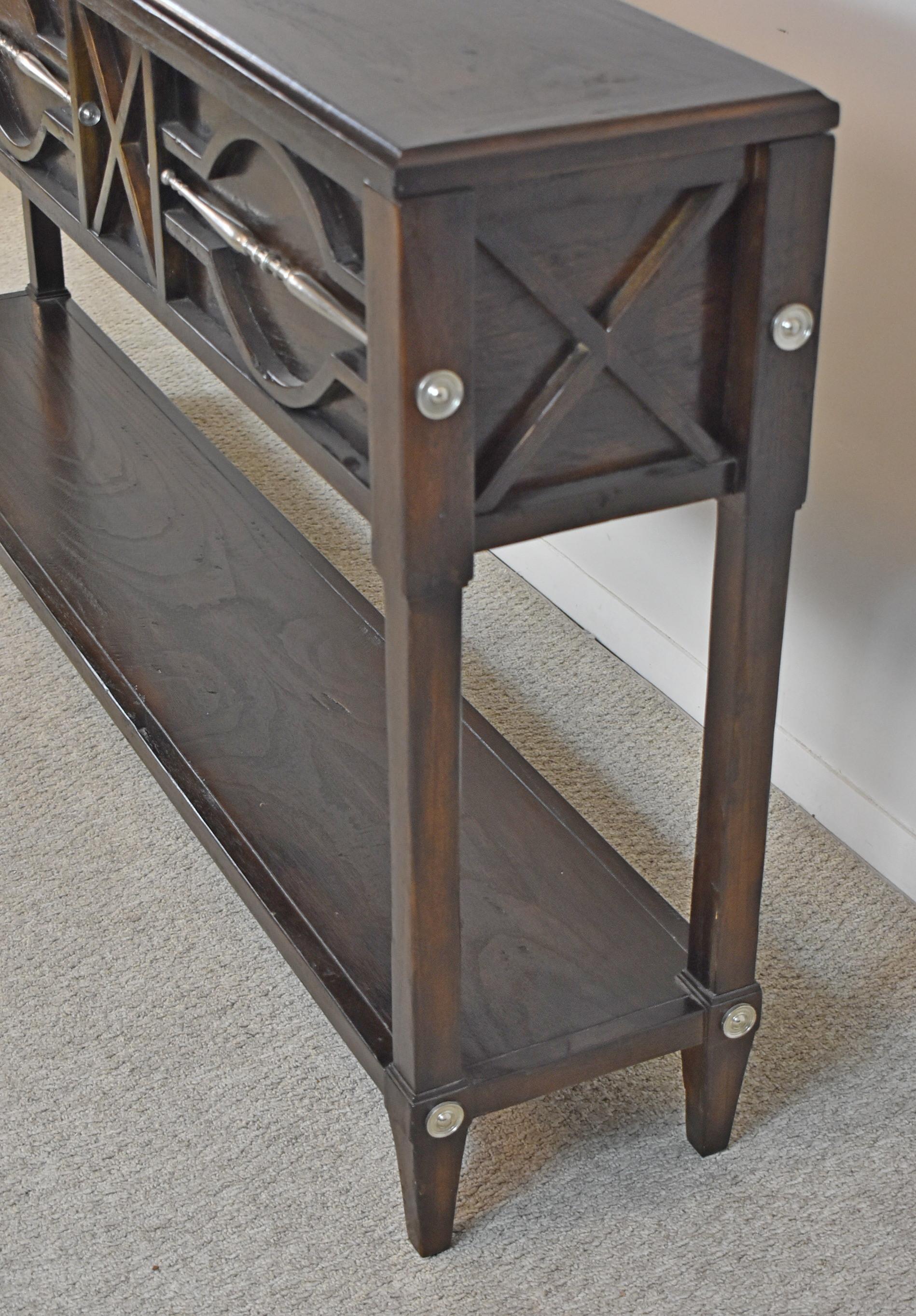spindle console table