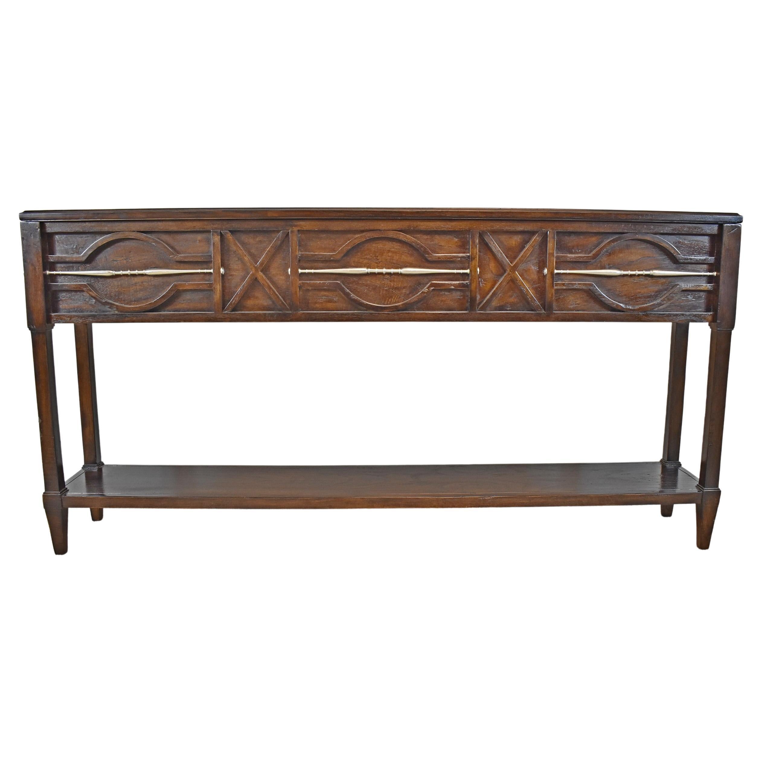Spindle Solid Distressed Wood Console Table by Ambella Home Collection