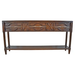 Spindle Solid Distressed Wood Console Table by Ambella Home Collection