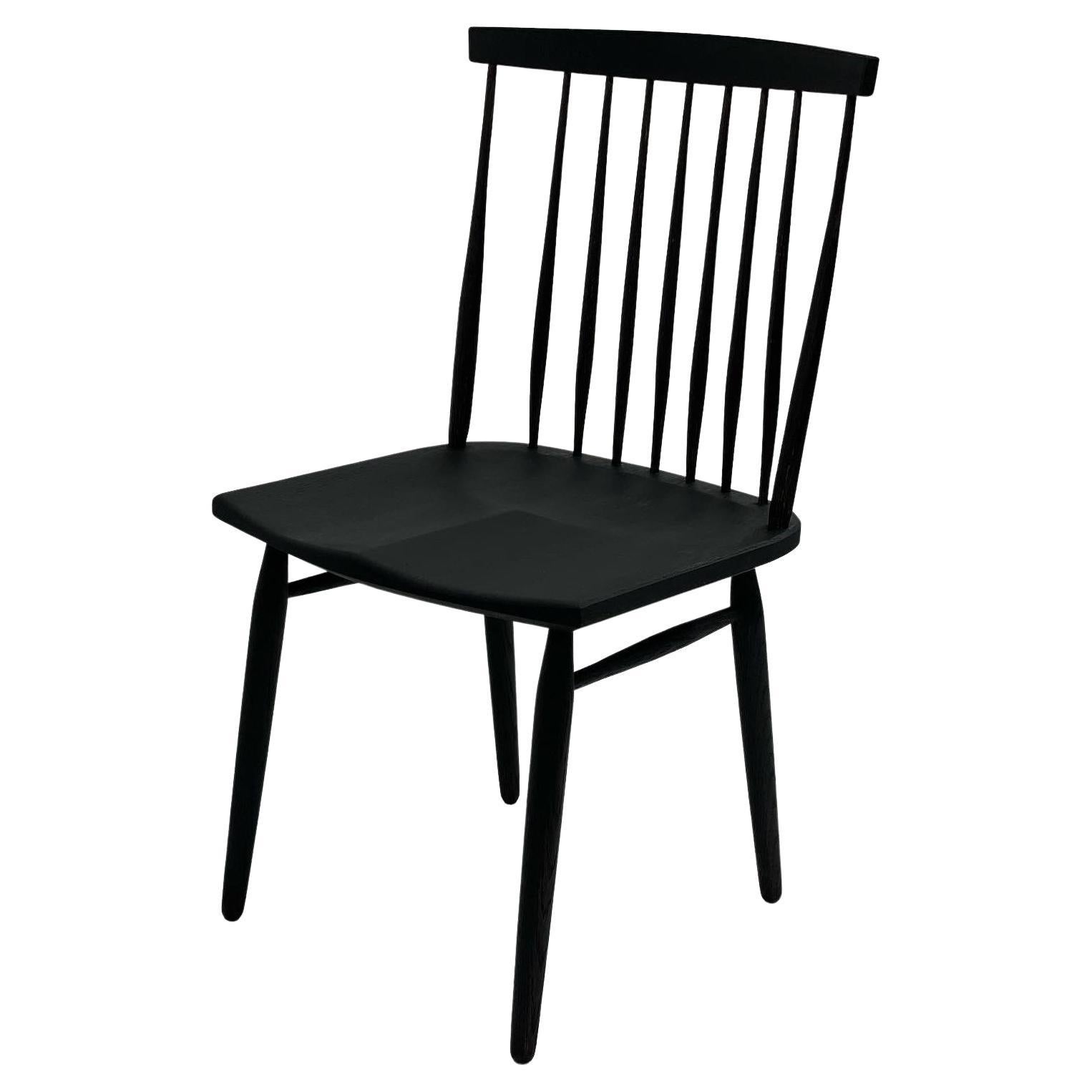 Spindle Back Dining Chair in Ebonized Oak by Brian Holcombe For Sale