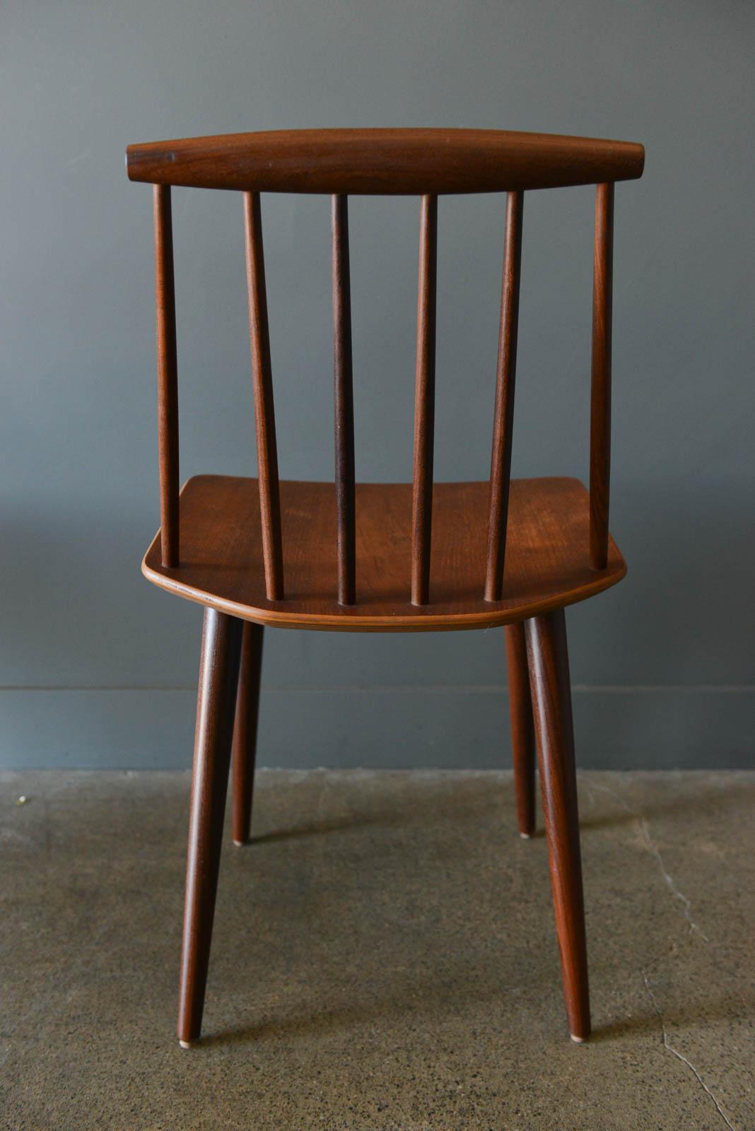 Spindle Back Dining Chairs by Folke Palsson, circa 1965 1