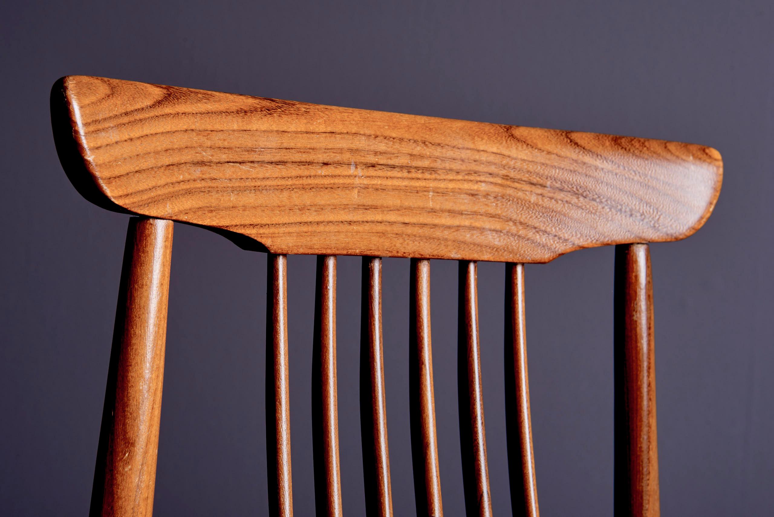 Chaises de salle à manger à dossier en fuseau, Danemark, années 1960 en vente 1