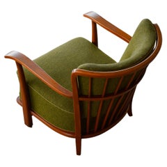 Vintage Spindle Back Lounge Chair by Frits Schlegel Model 1594 for Fritz Hansen, 1940s