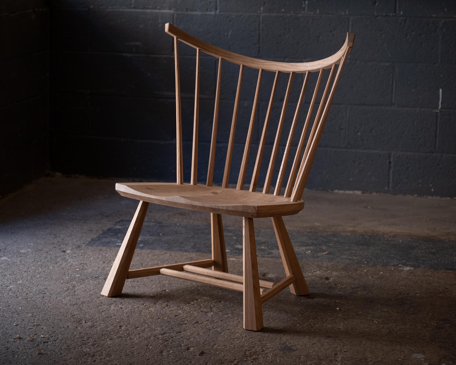 high back spindle chair