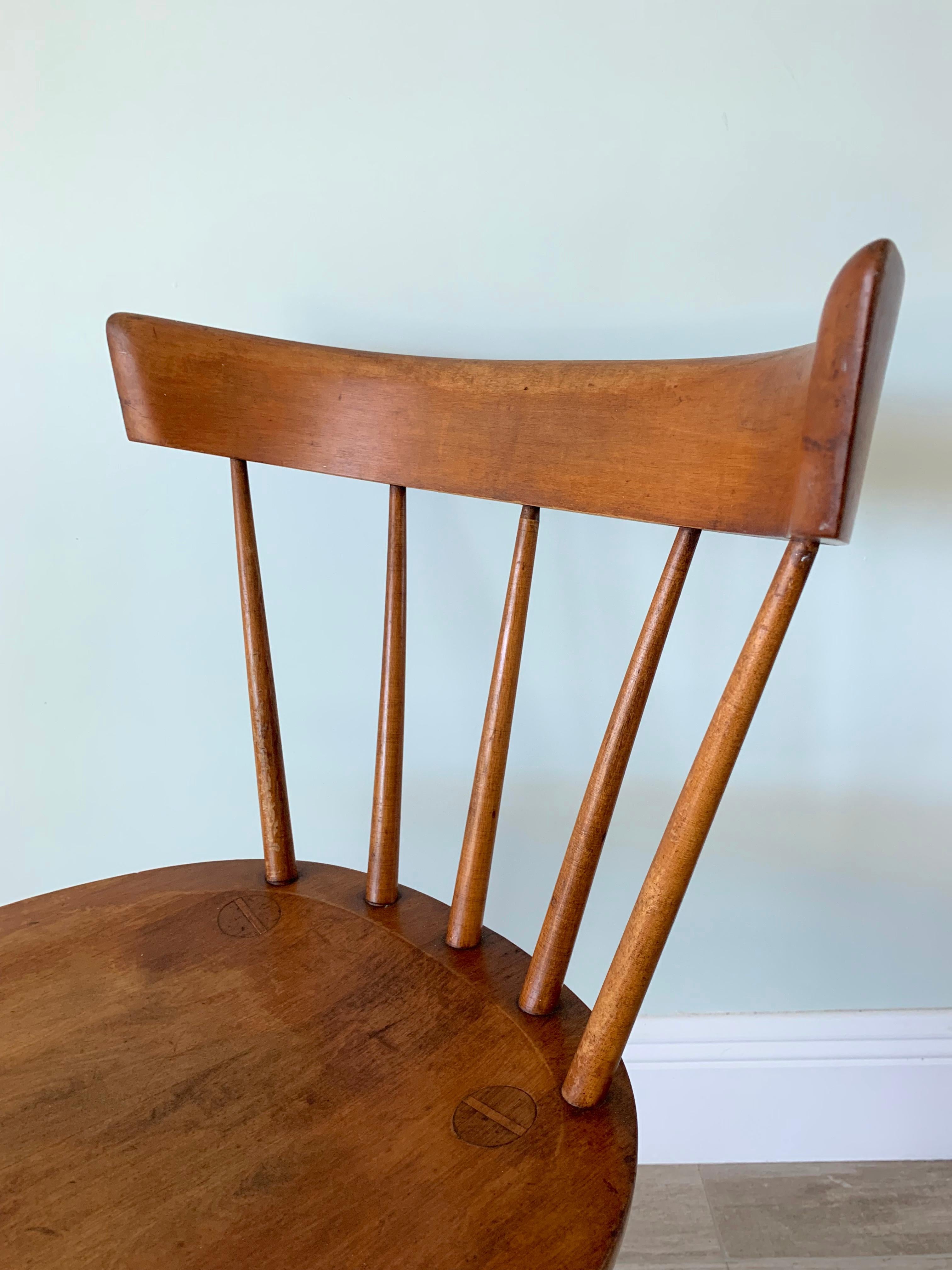 Mid-20th Century Spindle Back Planner Group Chair by Paul McCobb for Winchendon, 1950s