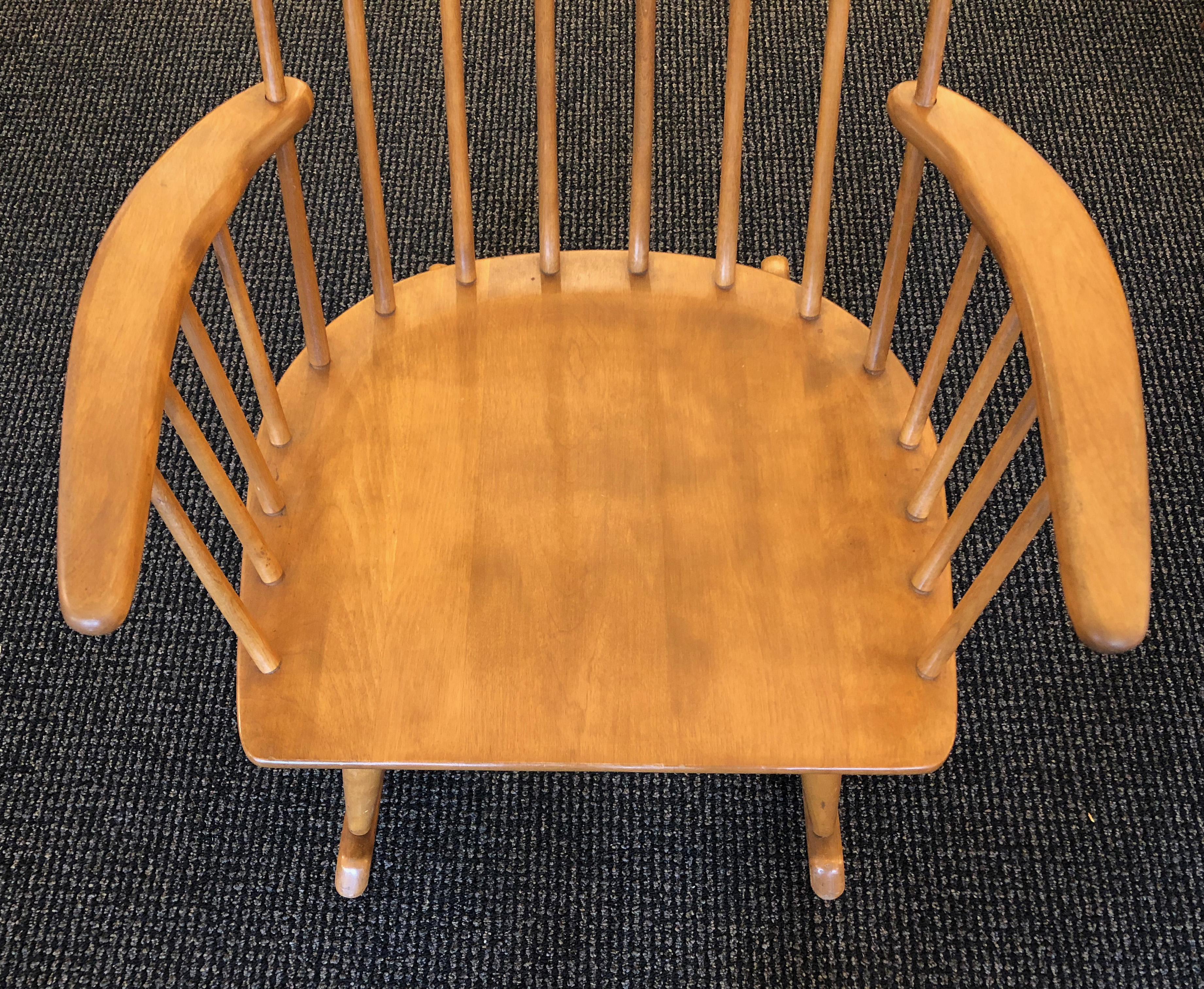 Spindle Back Rocking Chair by Russel Wright for Conant Ball 1