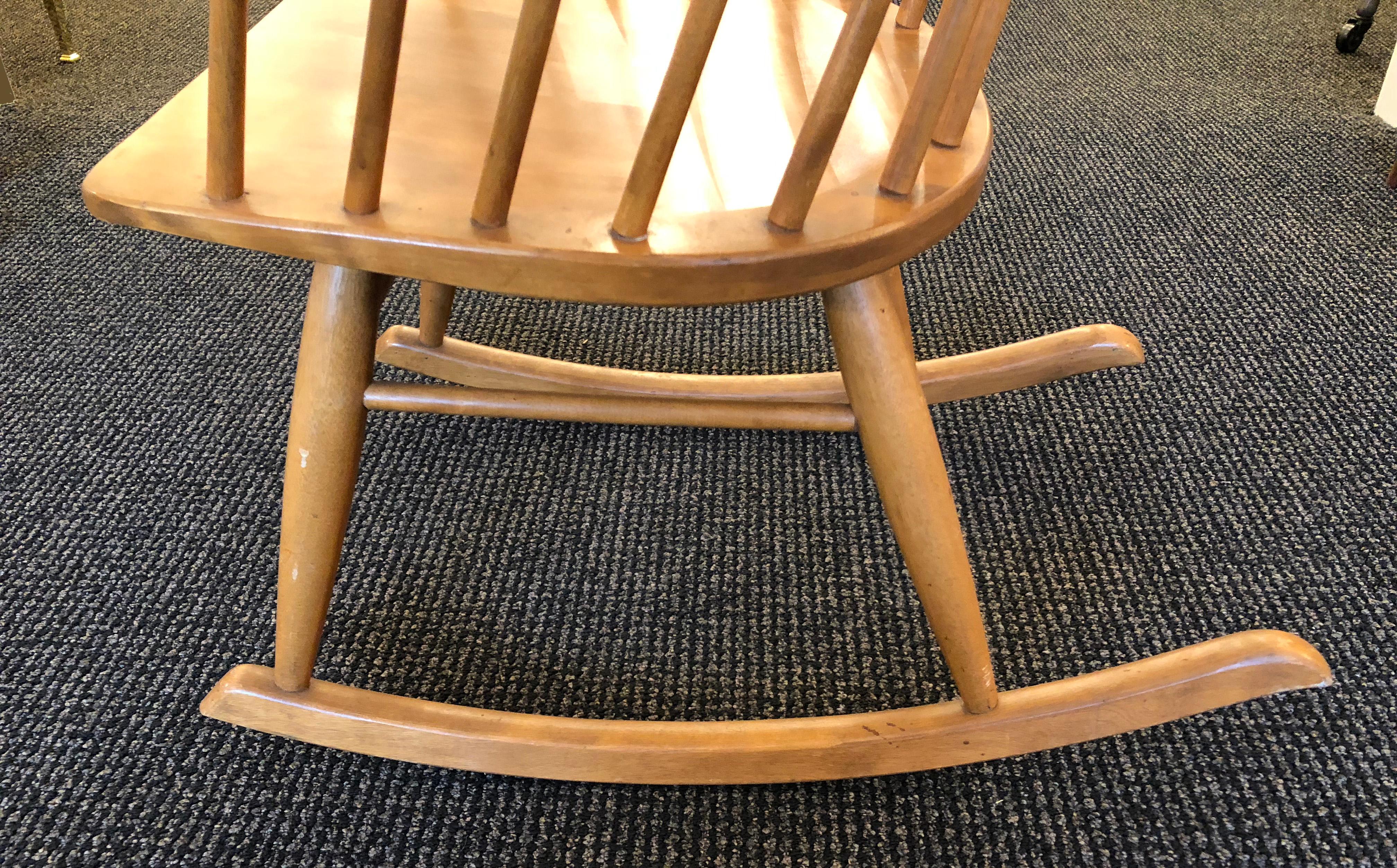 Mid-20th Century Spindle Back Rocking Chair by Russel Wright for Conant Ball